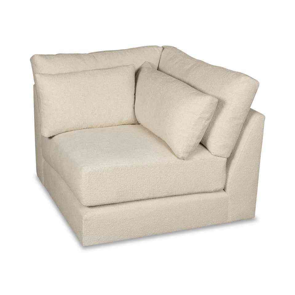 Messi Modular Sofa corner piece in beige fabric