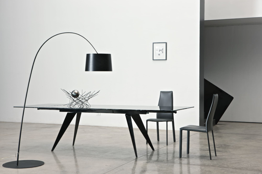 Ramos Glass 79" to 118" Extending Dining Table - Bontempi