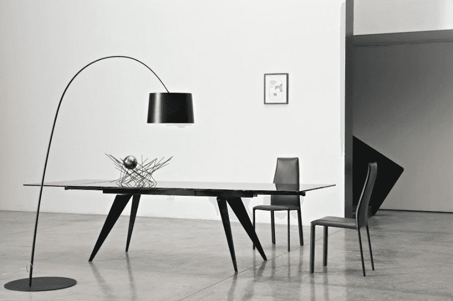 Ramos Glass 79" to 118" Extending Dining Table - Bontempi