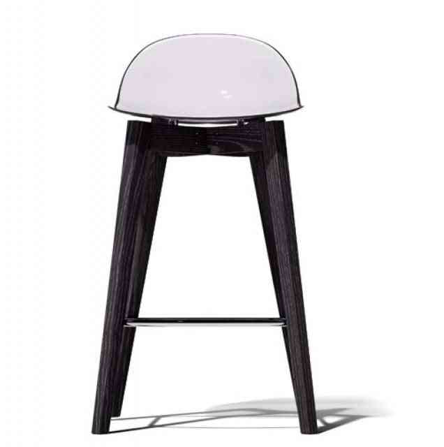 CB2165 Academy Low Back Counter Stool with Wood Legs - Connubia