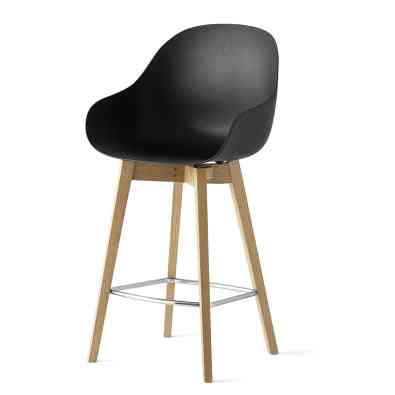 CB2176 Academy Counter Arm Stool with Wood Legs - Connubia