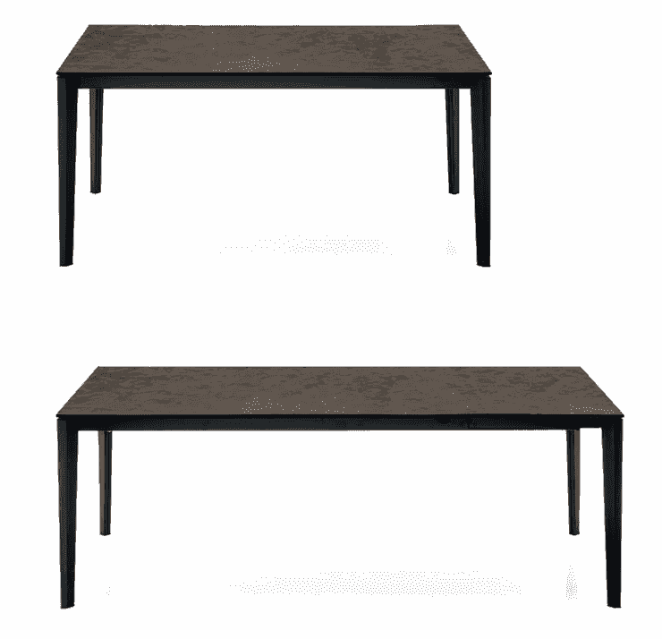 CB4797-R B Pentagon 51" to 90.5" Extension Dining Table