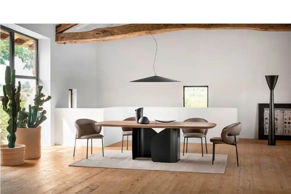 CS4153-FSW Twins Elliptical Wood Dining Table - Calligaris
