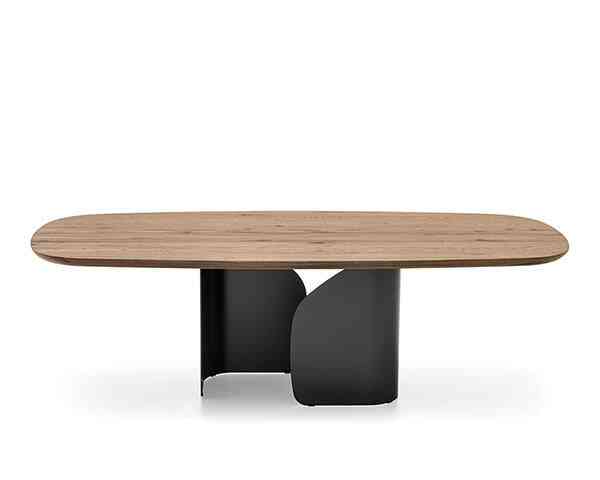 CS4153-FSW Twins Elliptical Wood Dining Table - Calligaris