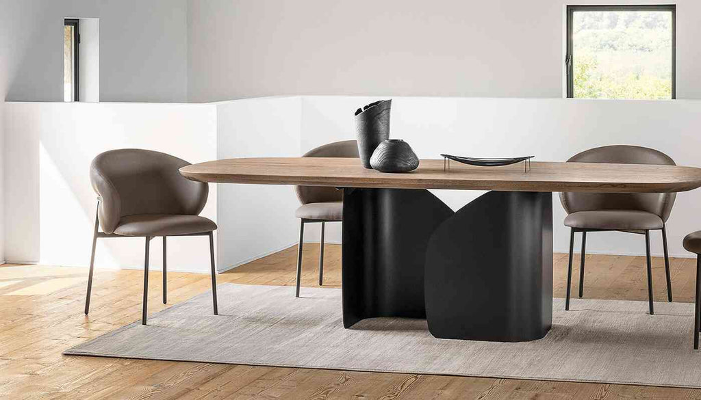 CS4153-FSW Twins Elliptical Wood Dining Table - Calligaris