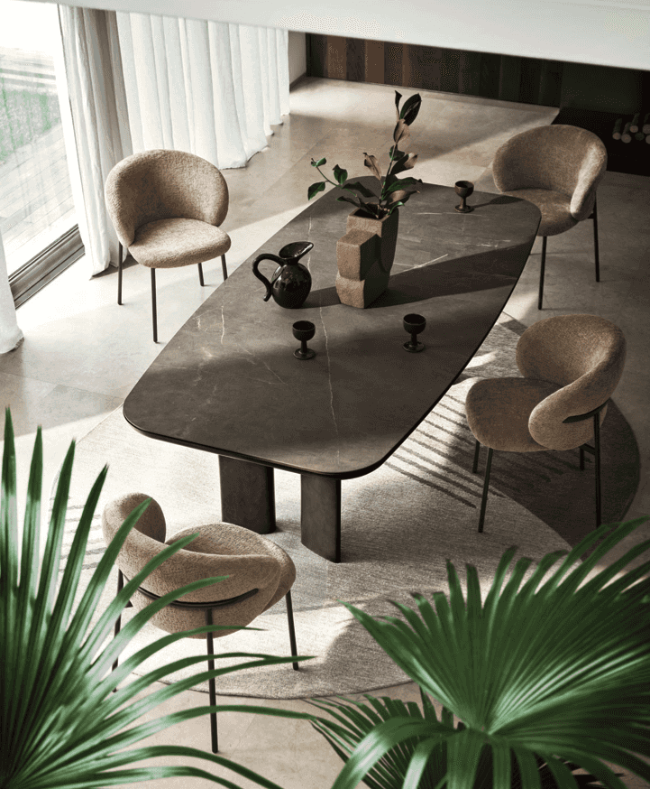 CS4156-FB A Sandy Elliptical Dining Table by Calligaris at Trade Source by Calligaris at Trade Source Furniture
