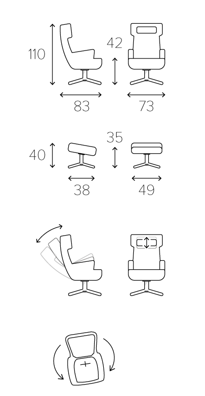 Conform Globe Mixed Recliner Chair - Conform