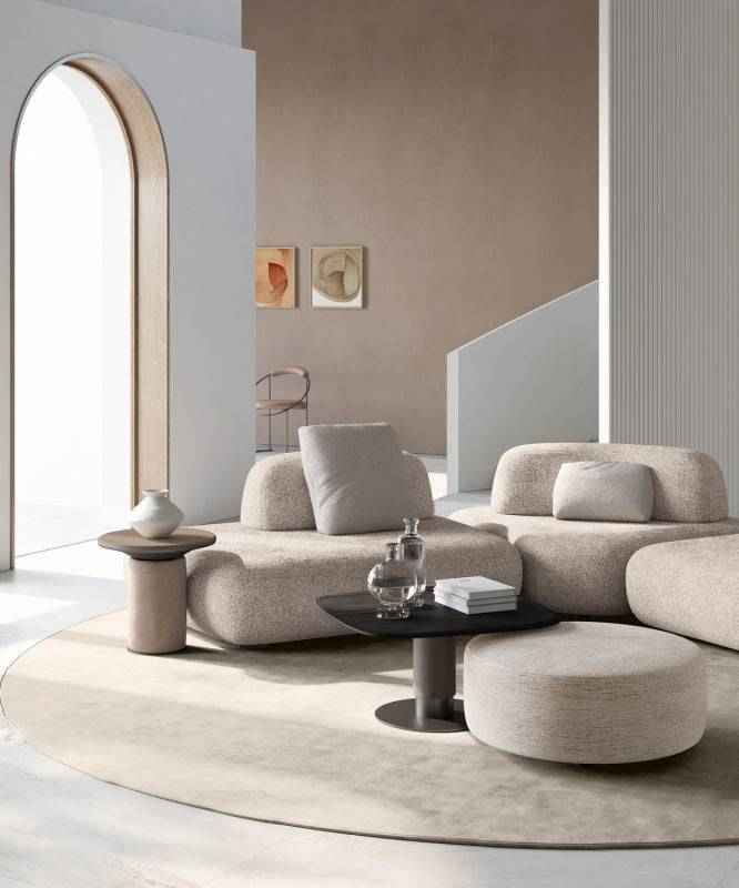 Curve Sofa with Movable Pieces - Art Nova