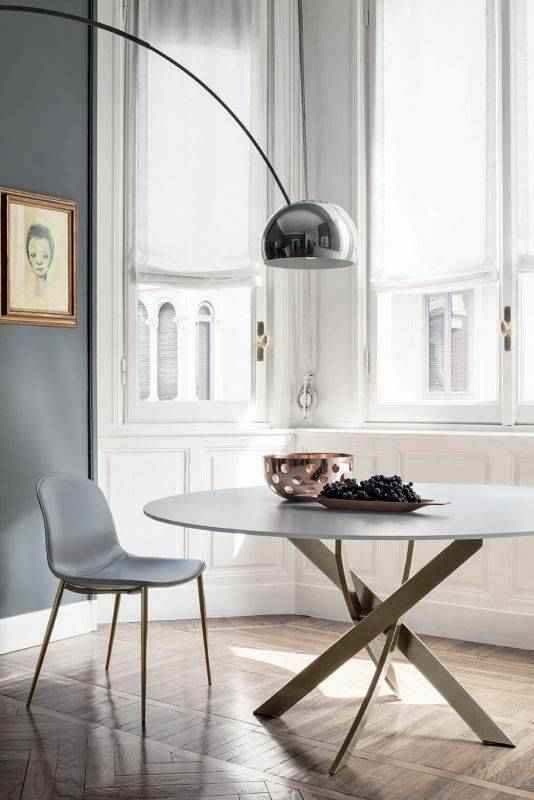 01.91 Barone 59" Round Dining Table by Bontempi Casa - Trade Source Furniture