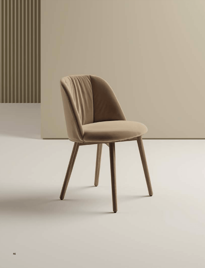 34.95 Agatha Dining Chair with Wood Legs - Bontempi