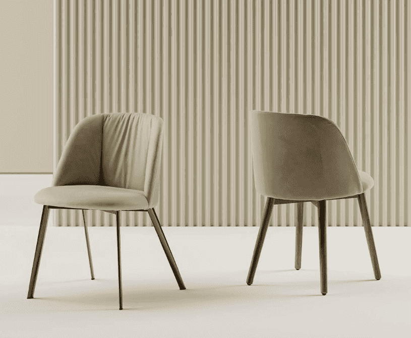 34.95 Agatha Dining Chair with Wood Legs - Bontempi