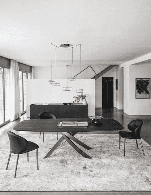 52.89 Artistico Dining Table with Rounded Corners by Bontempi Casa - Trade Source Furniture