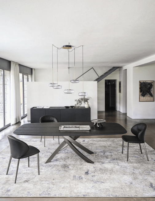 52.89 Artistico Dining Table with Rounded Corners by Bontempi Casa - Trade Source Furniture