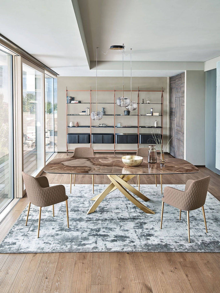 52.89 Artistico Dining Table with Rounded Corners by Bontempi Casa - Trade Source Furniture