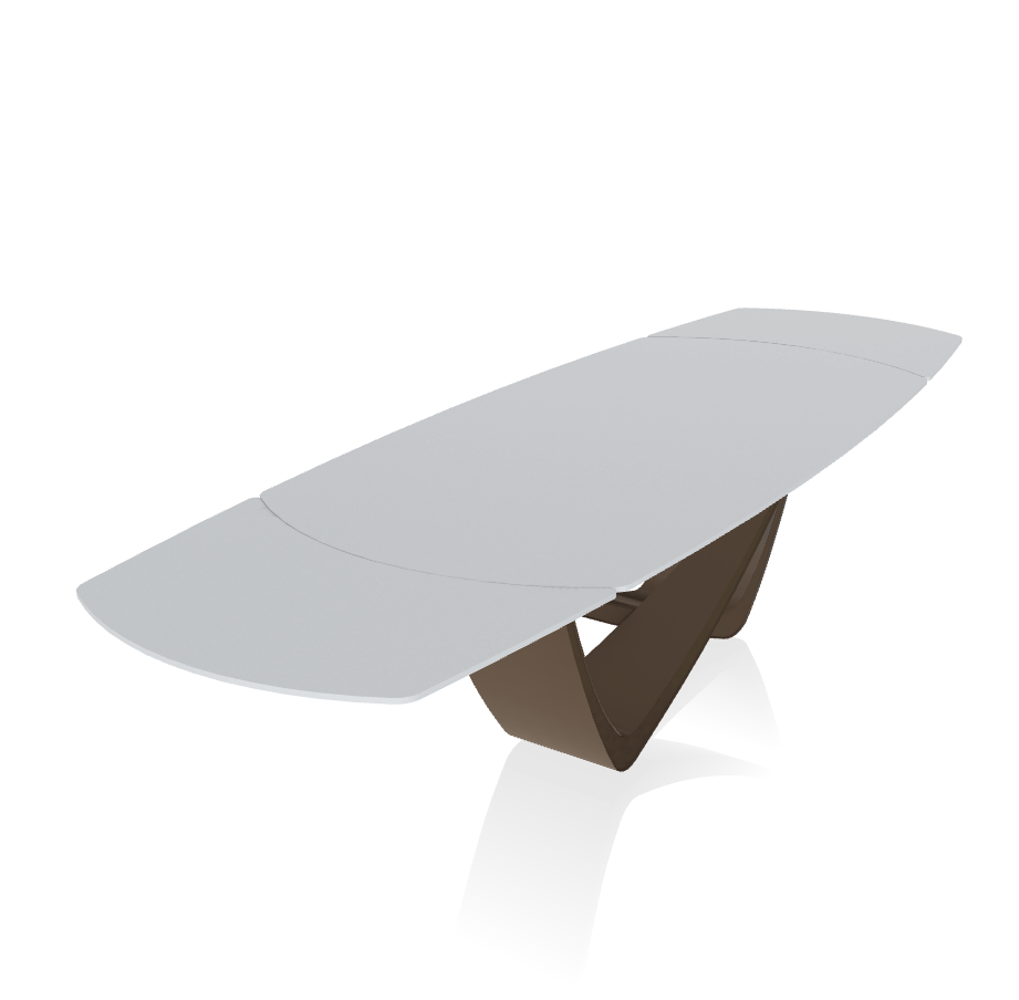53.79 Bach Extending Dining Table with Rounded Corners - Bontempi