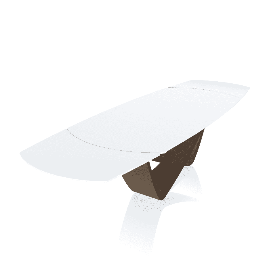 53.79 Bach Extending Dining Table with Rounded Corners - Bontempi