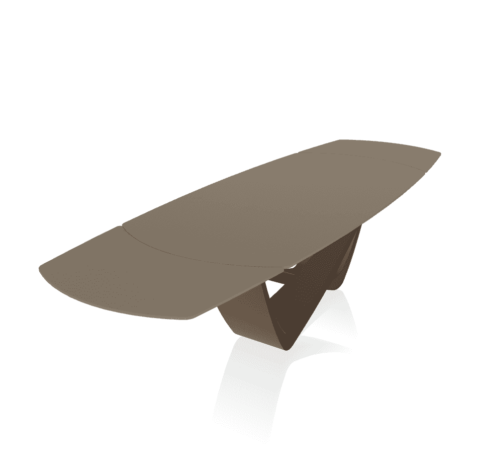 53.79 Bach Extending Dining Table with Rounded Corners - Bontempi