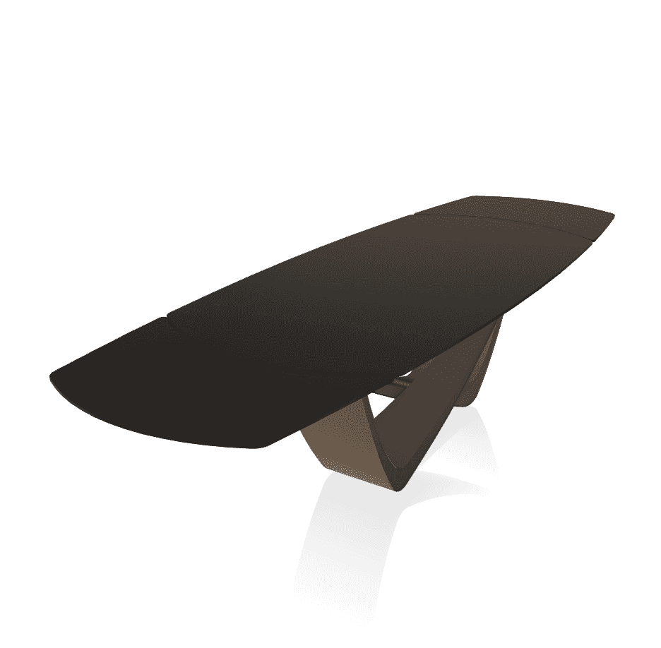 53.79 Bach Extending Dining Table with Rounded Corners - Bontempi