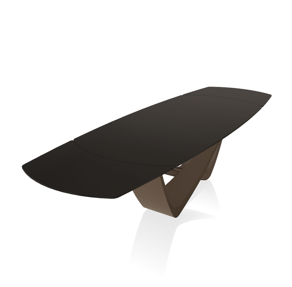 53.79 Bach Extending Dining Table with Rounded Corners - Bontempi
