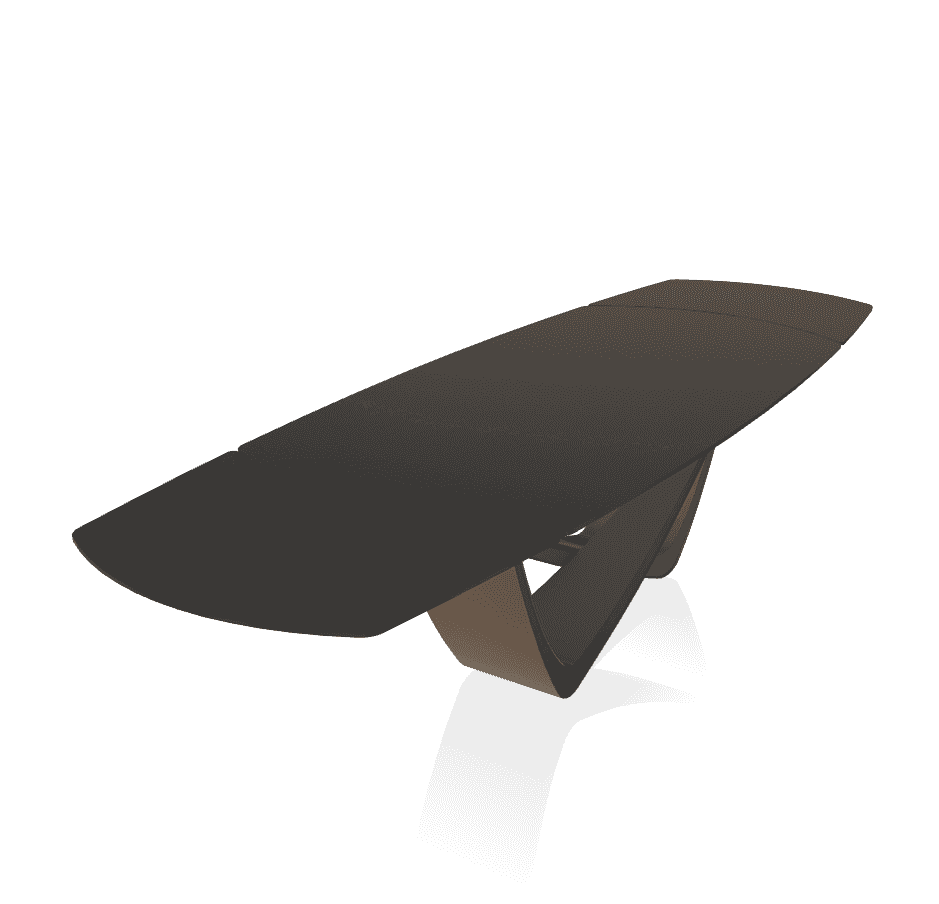 53.79 Bach Extending Dining Table with Rounded Corners - Bontempi