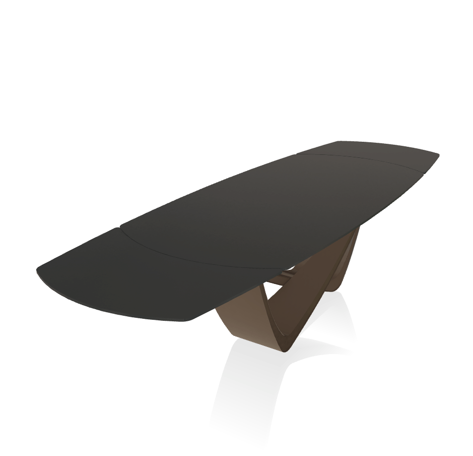 53.79 Bach Extending Dining Table with Rounded Corners - Bontempi
