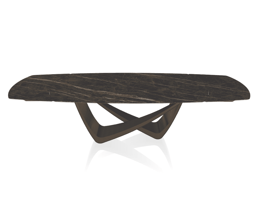 53.79 Bach Extending Dining Table with Rounded Corners - Bontempi