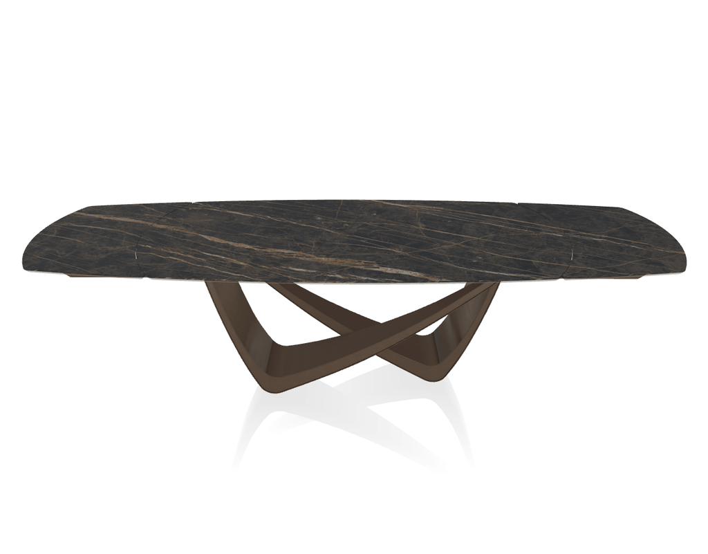 53.79 Bach Extending Dining Table with Rounded Corners - Bontempi