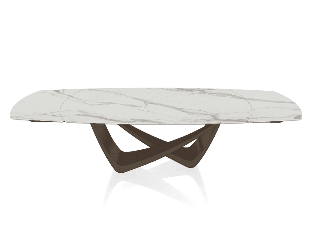 53.79 Bach Extending Dining Table with Rounded Corners - Bontempi