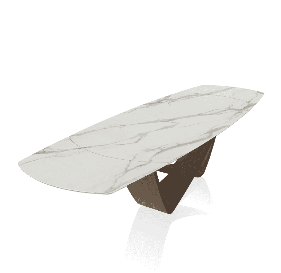 53.79 Bach Extending Dining Table with Rounded Corners - Bontempi
