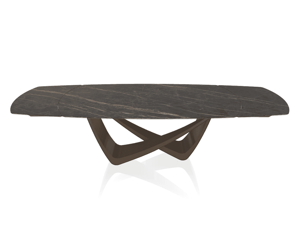 53.79 Bach Extending Dining Table with Rounded Corners - Bontempi
