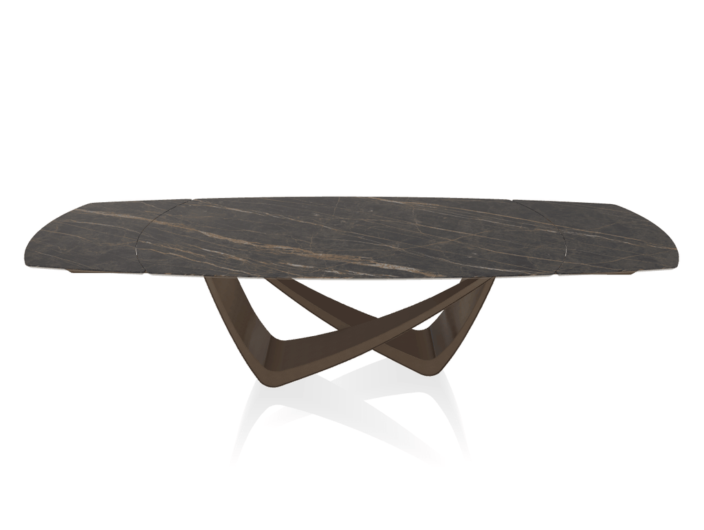 53.79 Bach Extending Dining Table with Rounded Corners - Bontempi