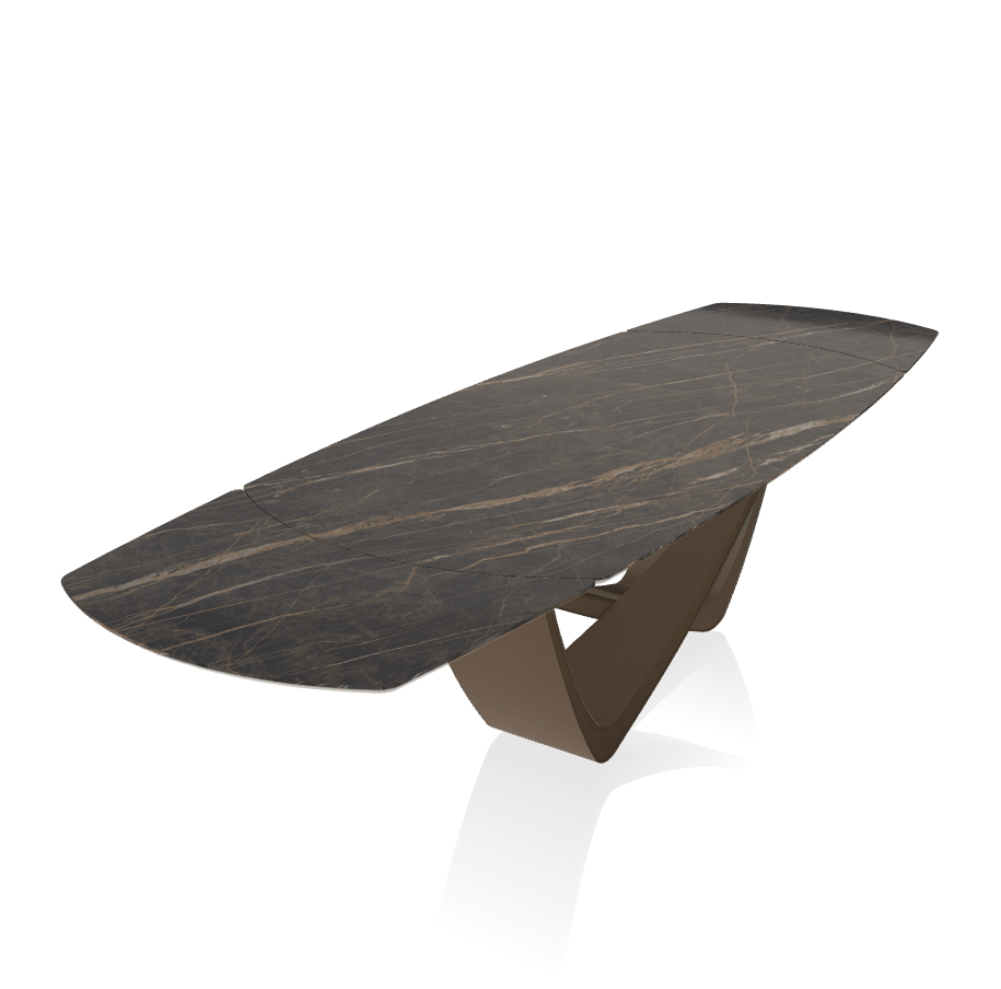 53.79 Bach Extending Dining Table with Rounded Corners - Bontempi