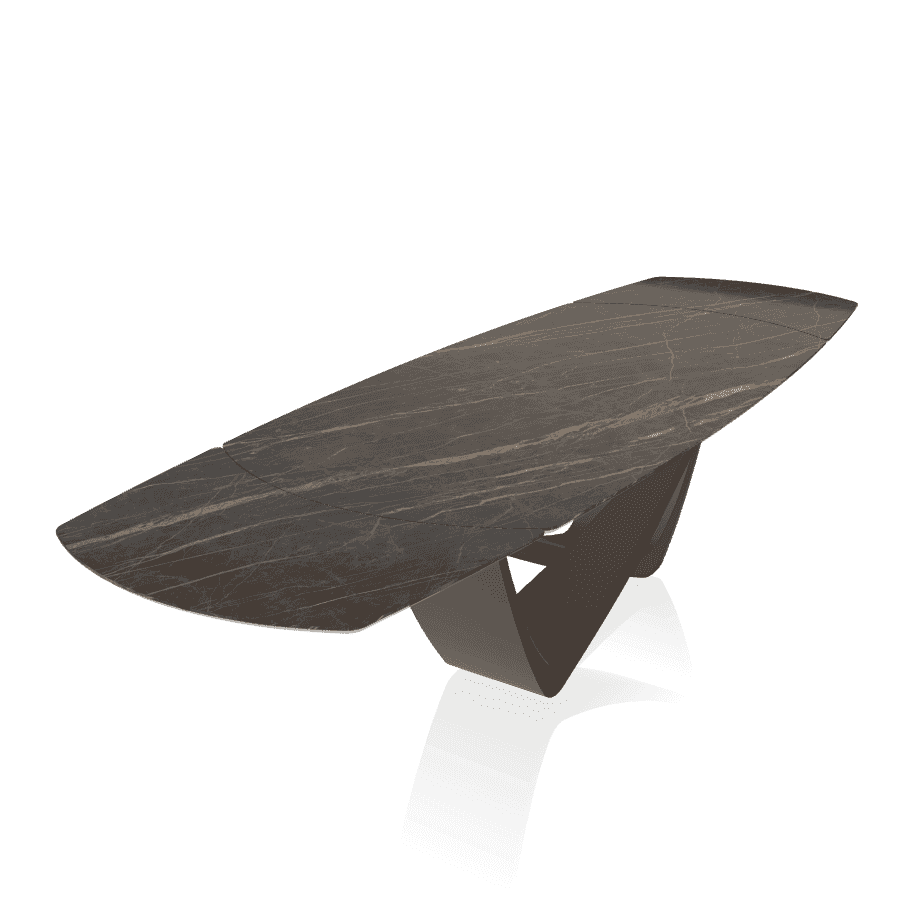 53.79 Bach Extending Dining Table with Rounded Corners - Bontempi