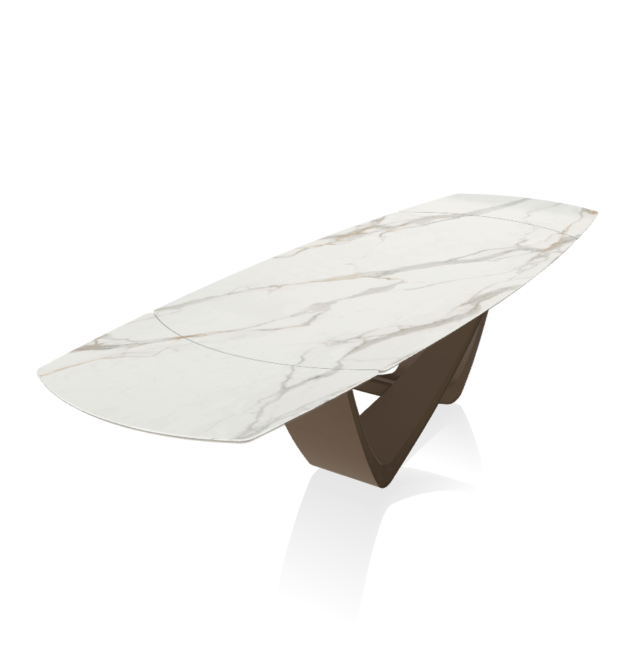 53.79 Bach Extending Dining Table with Rounded Corners - Bontempi