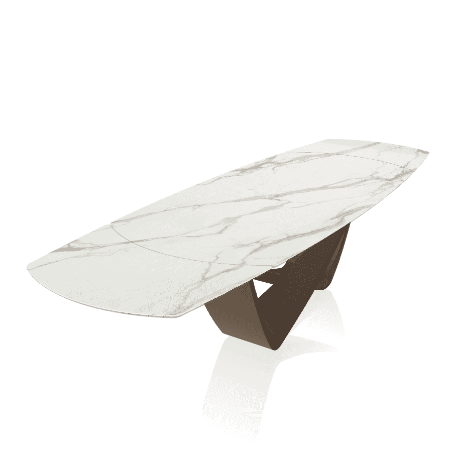 53.79 Bach Extending Dining Table with Rounded Corners - Bontempi