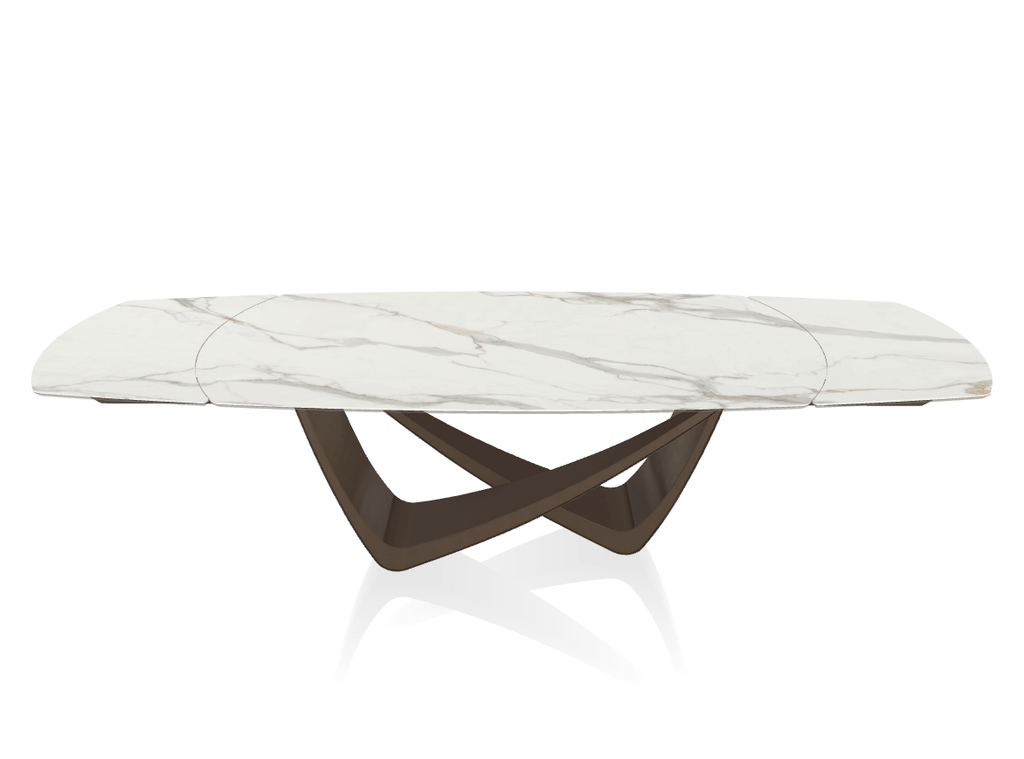 53.79 Bach Extending Dining Table with Rounded Corners - Bontempi