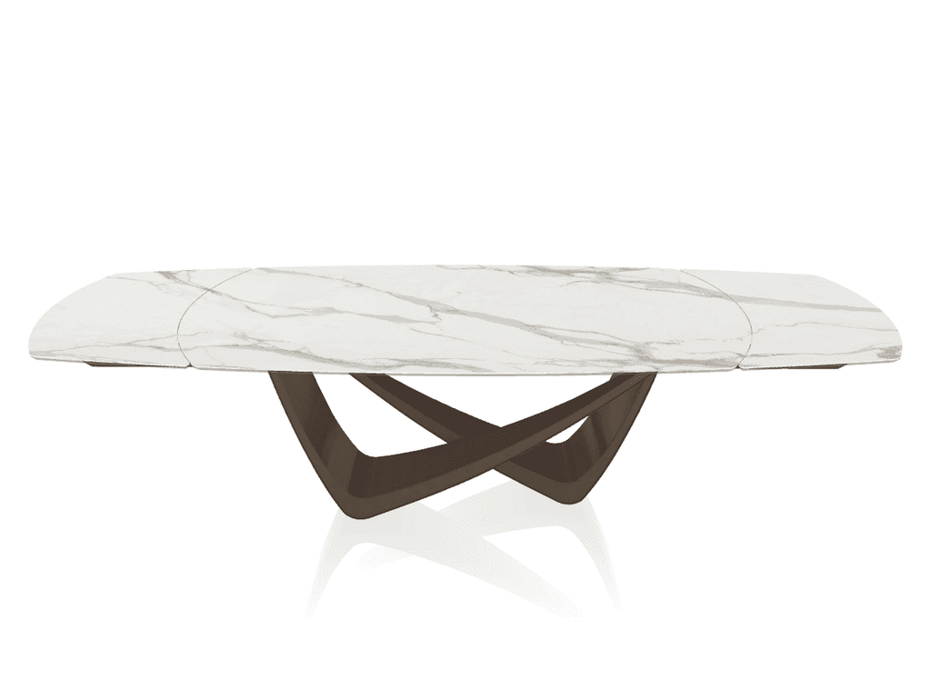 53.79 Bach Extending Dining Table with Rounded Corners - Bontempi