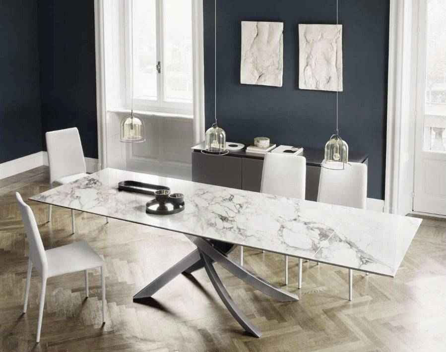 Artistico 75" to 114" Extending Dining Table by Bontempi Casa - Trade Source Furniture