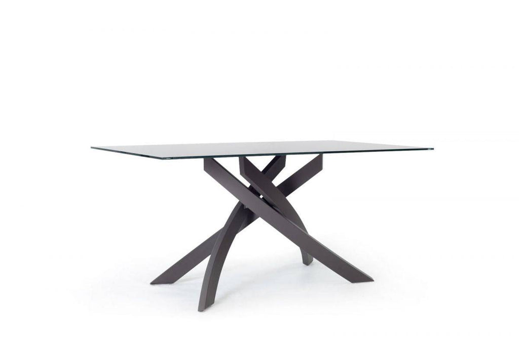 Artistico Glass Fixed Rectangular Dining Table by Bontempi Casa - Trade Source Furniture