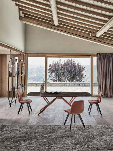 Bridge Dining Table with Rounded Corners by Bontempi Casa - Trade Source Furniture