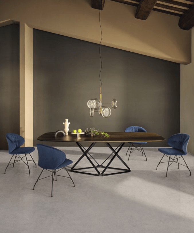 Delta Dining Table with Rounded Corners by Bontempi Casa - Trade Source Furniture