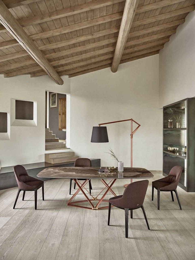 Delta Dining Table with Rounded Corners by Bontempi Casa - Trade Source Furniture