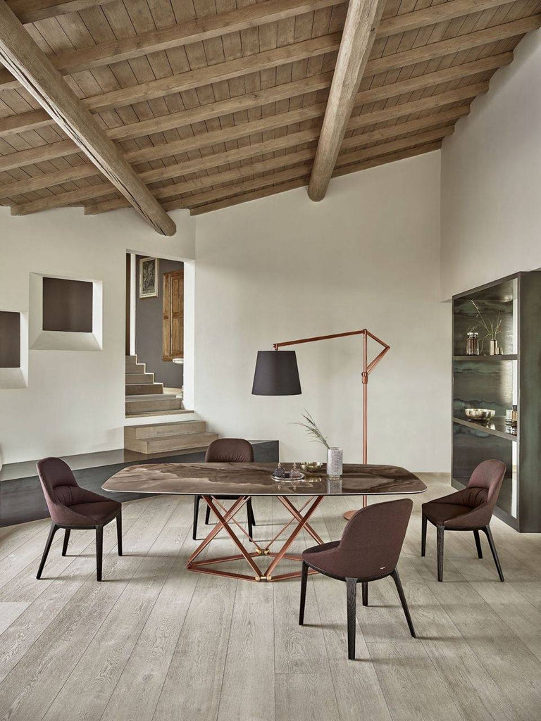 Delta Dining Table with Rounded Corners by Bontempi Casa - Trade Source Furniture