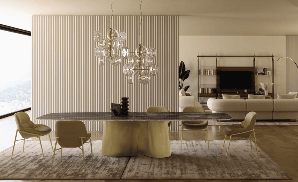 Kimono Dining Table with Rounded Corners - Bontempi