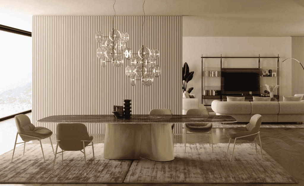 Kimono Dining Table with Rounded Corners - Bontempi