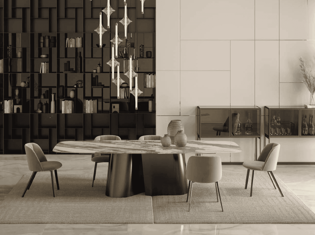 Kimono Dining Table with Rounded Corners - Bontempi