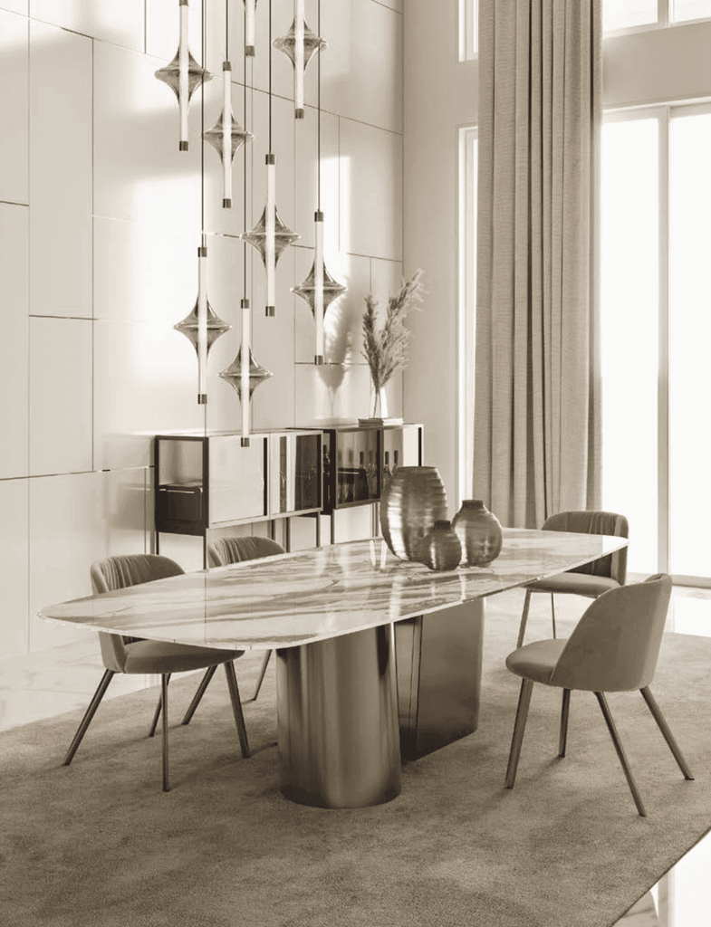 Kimono Dining Table with Rounded Corners - Bontempi