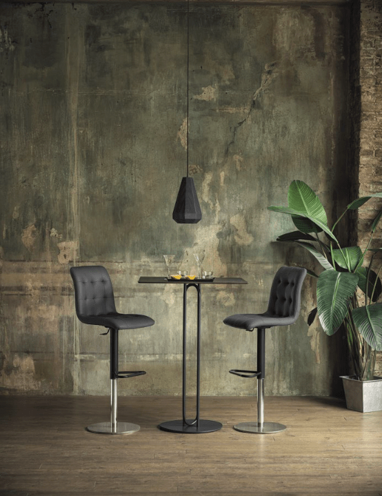 Kuga Adjustable Height Swivel Stool by Bontempi Casa - Trade Source Furniture
