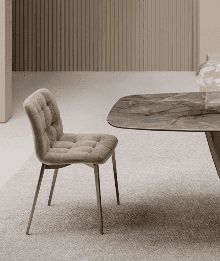 Kuga Dining Chair with Metal Legs - Bontempi
