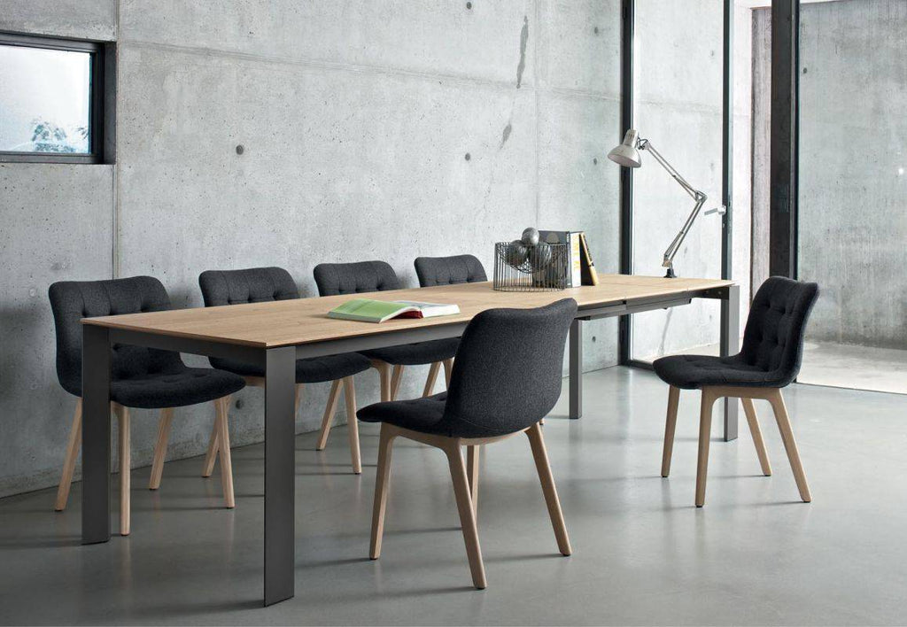 Kuga Dining Chair with Wood Legs by Bontempi Casa - Trade Source Furniture
